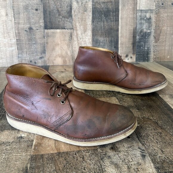 Red Wing 595 Chukka Leather Lace Up Work Boots Mens 11.5 EE - Picture 12 of 12
